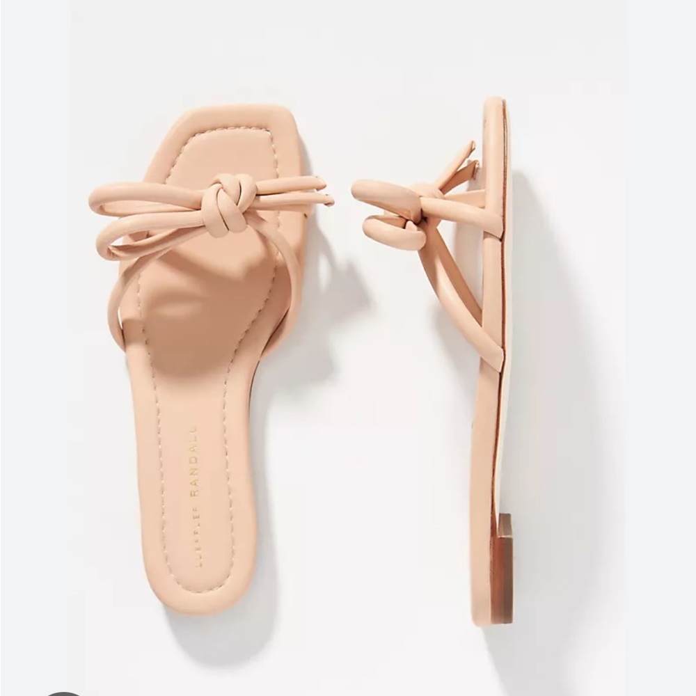 Loeffler Randall Hadley Leather Bow Flat Sandal